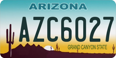 AZ license plate AZC6027