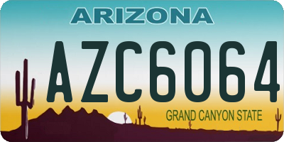AZ license plate AZC6064
