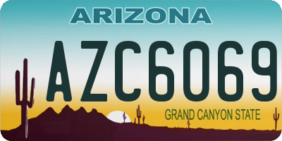 AZ license plate AZC6069