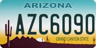 AZ license plate AZC6090