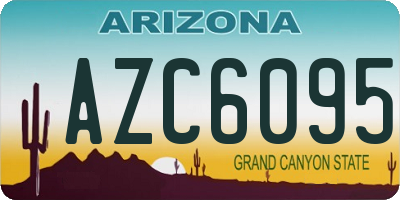 AZ license plate AZC6095
