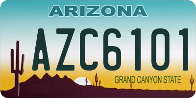 AZ license plate AZC6101