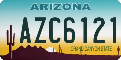 AZ license plate AZC6121