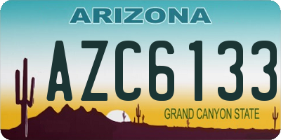 AZ license plate AZC6133