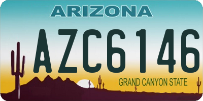 AZ license plate AZC6146