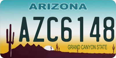 AZ license plate AZC6148