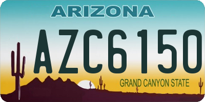 AZ license plate AZC6150