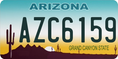 AZ license plate AZC6159