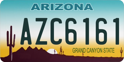 AZ license plate AZC6161