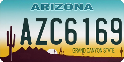 AZ license plate AZC6169