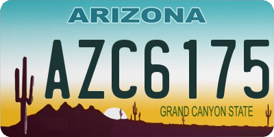 AZ license plate AZC6175