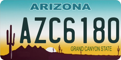 AZ license plate AZC6180