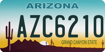 AZ license plate AZC6210