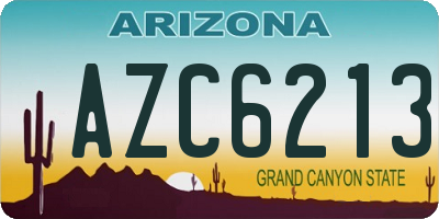 AZ license plate AZC6213