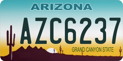 AZ license plate AZC6237