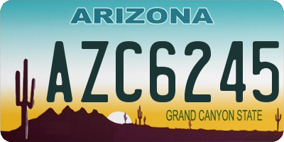 AZ license plate AZC6245