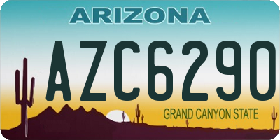 AZ license plate AZC6290