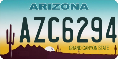 AZ license plate AZC6294