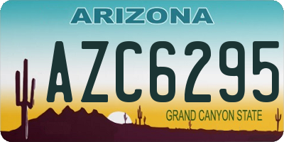AZ license plate AZC6295