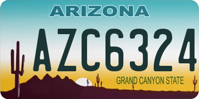 AZ license plate AZC6324