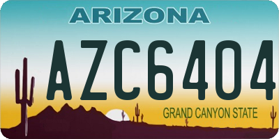 AZ license plate AZC6404