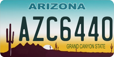 AZ license plate AZC6440