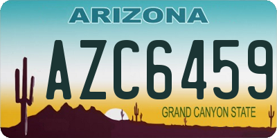 AZ license plate AZC6459