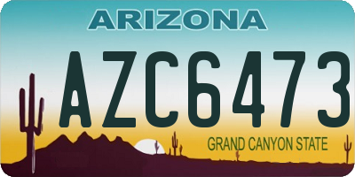 AZ license plate AZC6473