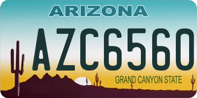 AZ license plate AZC6560