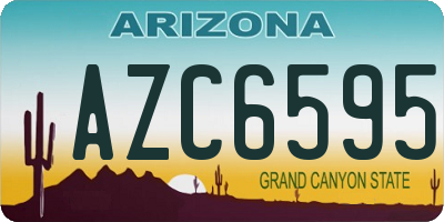 AZ license plate AZC6595