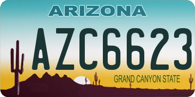 AZ license plate AZC6623