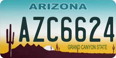 AZ license plate AZC6624