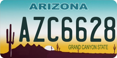 AZ license plate AZC6628