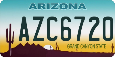 AZ license plate AZC6720