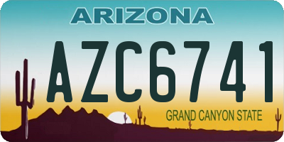 AZ license plate AZC6741