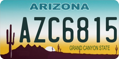 AZ license plate AZC6815
