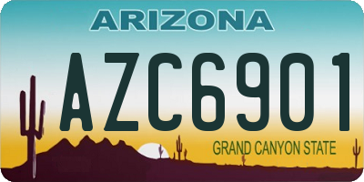 AZ license plate AZC6901