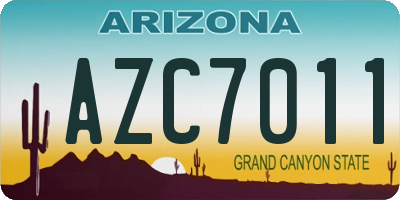 AZ license plate AZC7011