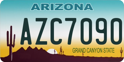 AZ license plate AZC7090
