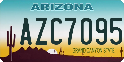AZ license plate AZC7095
