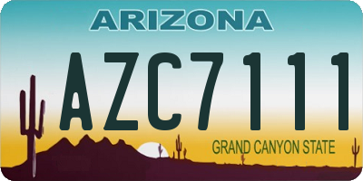 AZ license plate AZC7111