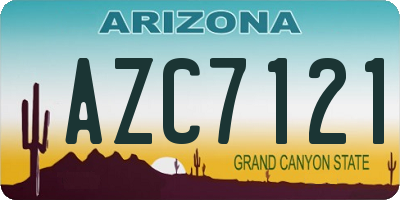 AZ license plate AZC7121