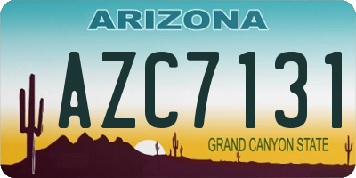 AZ license plate AZC7131