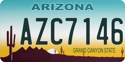 AZ license plate AZC7146