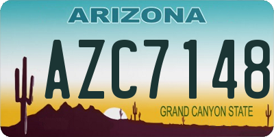 AZ license plate AZC7148