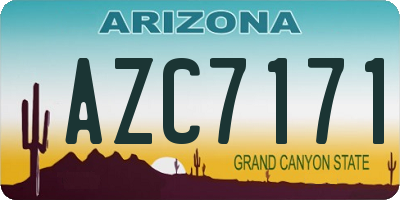 AZ license plate AZC7171