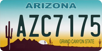 AZ license plate AZC7175