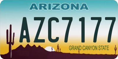AZ license plate AZC7177