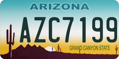 AZ license plate AZC7199