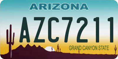 AZ license plate AZC7211